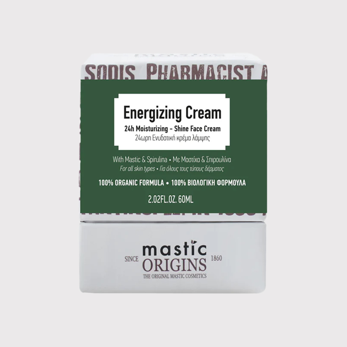 Kem Dưỡng Ẩm & Toả Sáng 24h Energizing Cream Mastic Origins 60ml